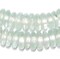 The Bead Chest African Disk Recycled Glass Beads - Full Strand of Eco-Friendly Ghanaian Rondelle Beads (Clear)
